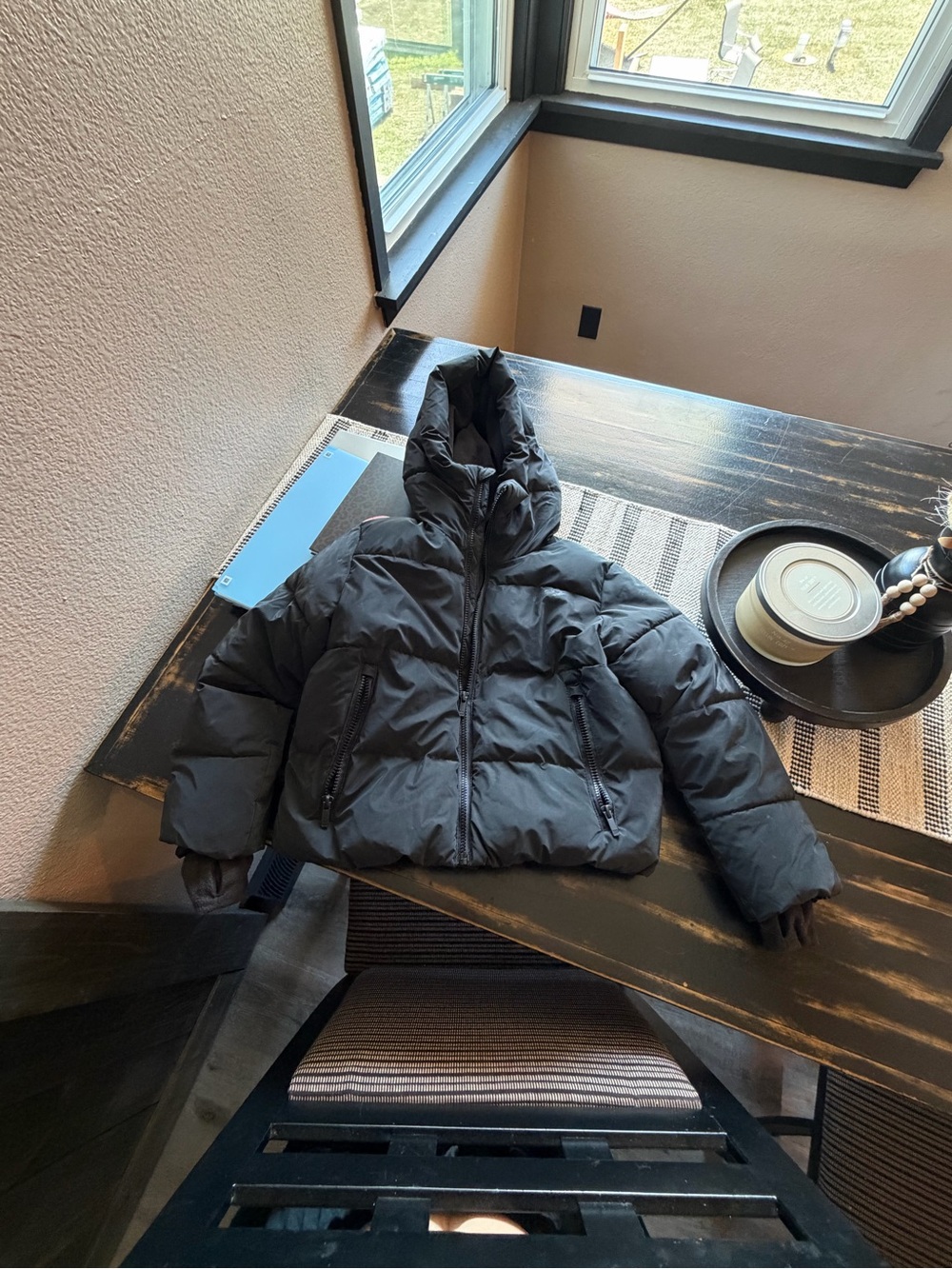 all in motion Black Kids Puffer Jacket with Hood